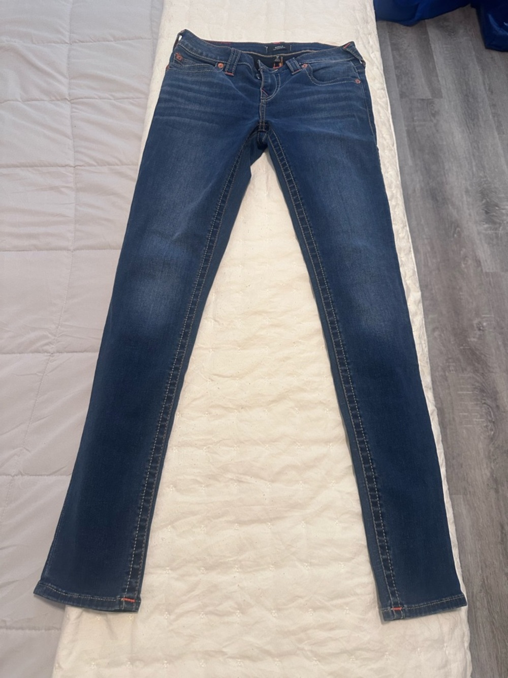 True Religion Stella Skinny Jeans in Dark Blue Wash